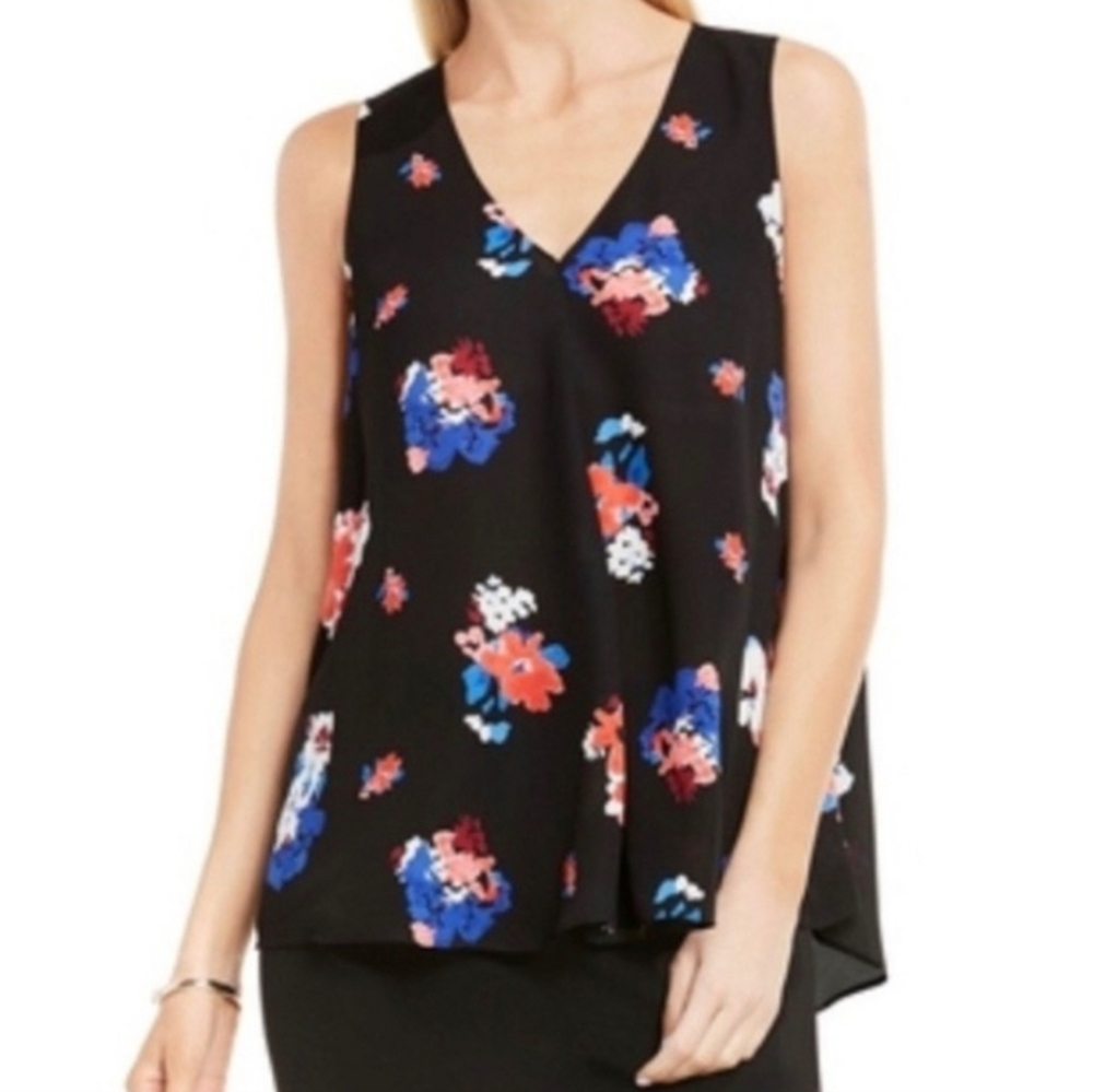 Vince Camuto Sleeveless Floral Print Blouse